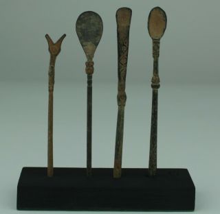 Set Of 4 Ancient Roman Bronze Medical Implements - 2nd Century Ad