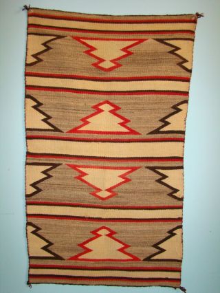 Antique Navajo Child Blanket Native American Weaving,  Rug,  Double Saddle Blanket
