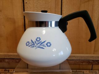 Vintage Corning Ware Blue Cornflower Teapot Tea Pot Kettle 6 Cups Lid P - 104