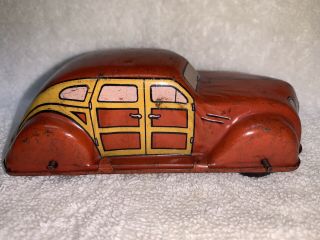Vintage J.  Chein Litho Tin Toy Wind - Up Sedan