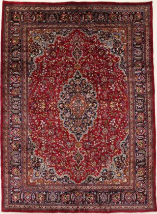 Thick Pile Pictorial 10x13 Kashmar Vintage Hand Knotted Oriental Area Rug Carpet