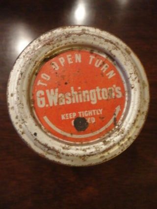 G Washington ' s Coffee Tin 4 oz American Home Foods Vintage 3
