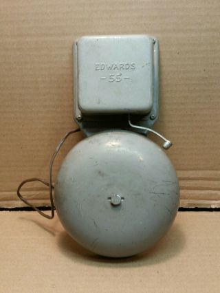 Vintage Edwards 55 Large Factory School Signal Bell 6 " Gong Dc
