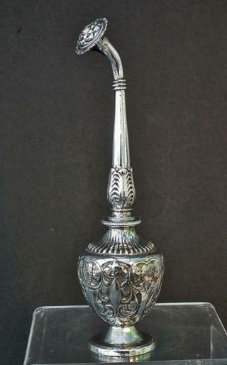 Antique 19th Century Islamic Indian Solid Silver Rosewater Sprinkler India