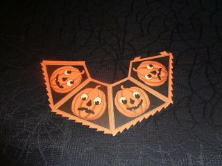 Early Vintage Halloween 4 Sided Paper Lamp Shade 3.  25x14 Inches Great Graphics