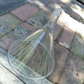 Vintage Glass Lab Funnel Ribbed 9x11 " Apothocary Pharmacy Heavy