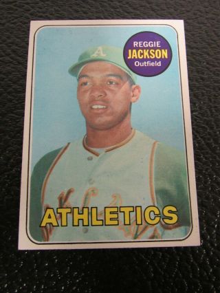 1969 Topps 260 Reggie Jackson Rc Rookie Card Ex To Ex,  Hof Mb491