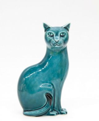 Vintage Poole Pottery Seated Cat In