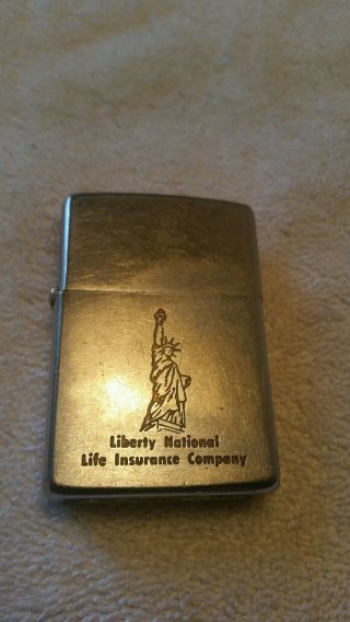 1965 Liberty National Life Insurance Company Advertising Zippo Lighter