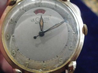 Mens Vintage Le Coultre Power Reserve Automatic Wrist Watch
