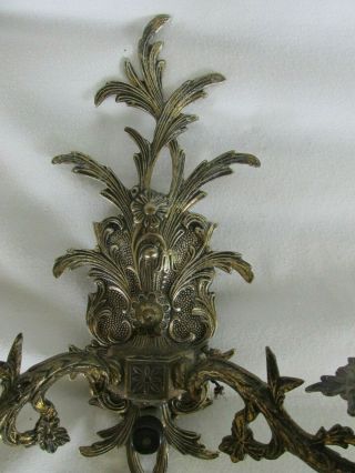 Vintage Brass Sconce,  Fancy,  Made in Spain,  for Restoration 2