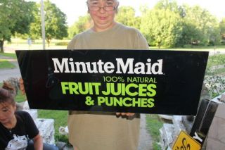 Vintage Minute Maid Fruit Juice Soda Pop Machine Gas Oil 26 " Sign