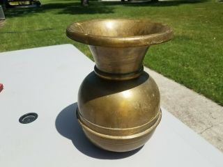 Vintage Brass Hsb&co.  Chewing Tobacco Spittoon Hsb & Co.