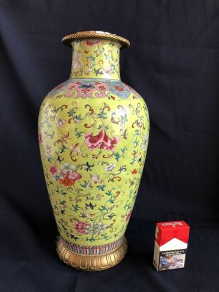 Fine OLD Chinese Porcelain Vase Famille Rose Qianlong Qing Jade 2