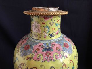 Fine OLD Chinese Porcelain Vase Famille Rose Qianlong Qing Jade 3