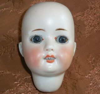 Antique Vintage William Goebel Doll Bisque Socket Head 4 1/2 " Tall Cracked