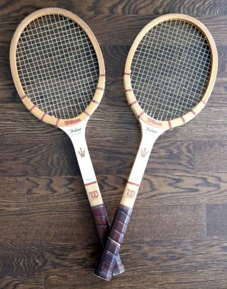 Wilson Jack Kramer Autograph Tennis Racquet Vintage 2 Racquets Set 4 1/2