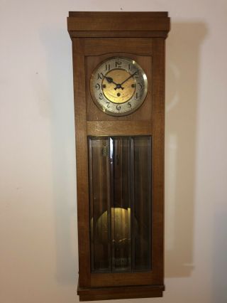 Antique Gustav Becker 3 Weight Vienna Regulator Clock - Restoration Or Parts