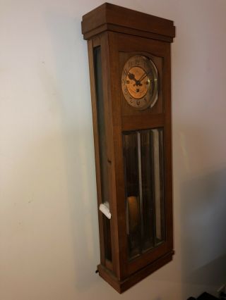 Antique Gustav Becker 3 Weight Vienna Regulator Clock - Restoration Or Parts 3