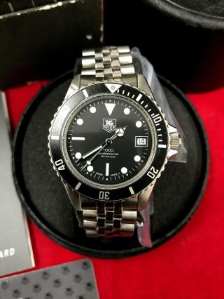 Vintage Men ' s Tag Heuer 1000 Professional Divers 980.  013N Submariner Watch Box. 2
