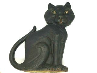 Rare Antique Greenblatt Studio Cast Iron Cat Art Doorstop Kitten 1927
