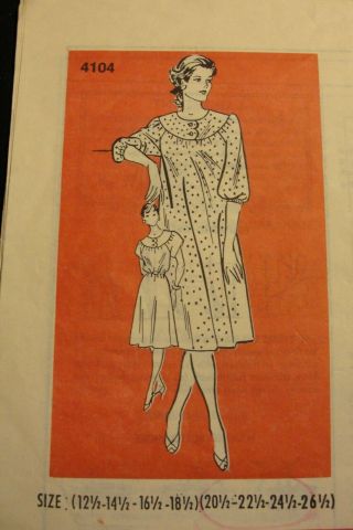 Vintage Mail Order Printed Pattern 4104 For Woman 
