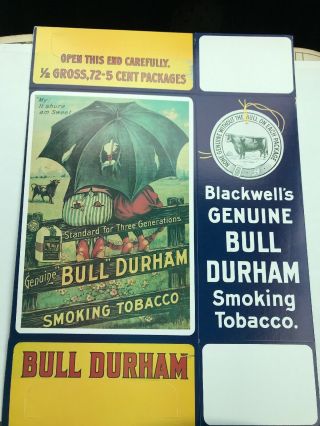 Old Tobacco Display Box Bull Durham Countertop Display Carton
