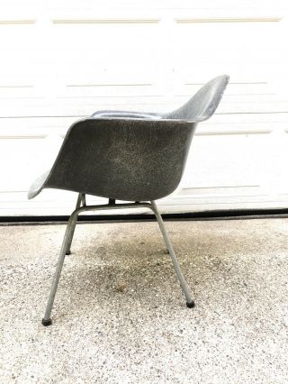 1960’s Herman Miller Eames Fiberglass Lounge Arm Shell Chair Elephant Gray Mcm