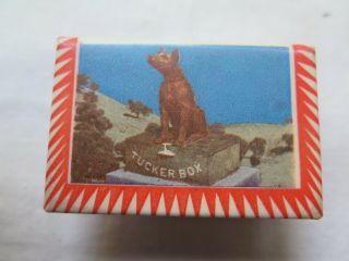 Dog On The Tucker Box Gundagai Matchbox Cover Nsw Australia