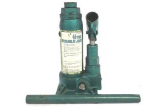 Vintage Sears Hydraulic Bottle Jack 1 1/2 Ton Model 214 - 120110 Green