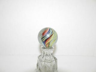 GIANT Antique GERMAN Multi - Color SOLID CORE SWIRL MARBLE 1.  95 
