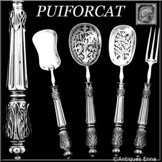 Puiforcat French All Sterling Silver Dessert Hors D 
