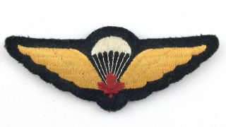 Vintage Rcaf Canadian Airborne Paratrooper Shoulder Badge Patch Red Leaf M530