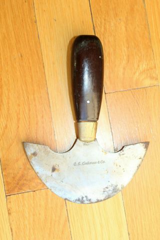 Vintage Antique Leather Worker Tool C.  S.  Osborne & Co.  Wood Handle