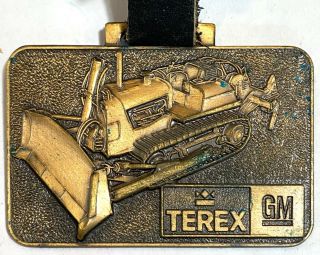 Vintage Watch Fob & Strap Bulldozer Terex Division Of Gm General Motors Ohio 042