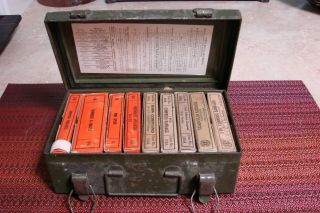 Vintage Metal Auto First Aid Box Medical Army Ww 11 Antique Car Truck Complete