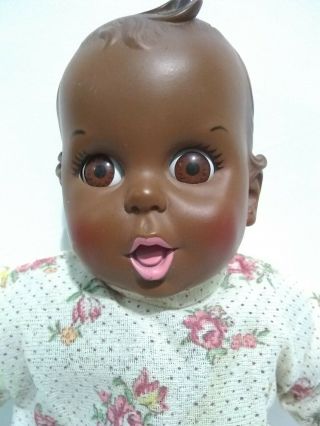 Vintage Gerber Products Co.  African American Baby Doll Flirty Eyes 13 "