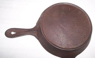 Vintage Cast Iron Skillet,  Brighton,  No 10,  Miniature Collectible Cookware