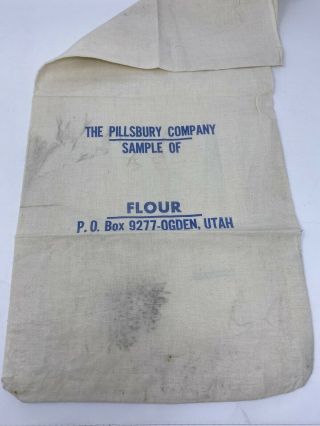 Vintage Pillsbury Sample Cloth Flour Sack Bag