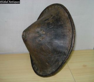 18c.  Authentic African Ethiopian Leather Shield V.  Rare