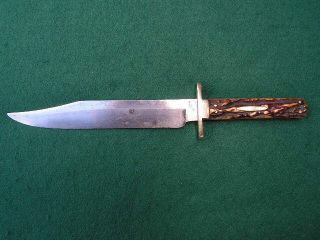 Antique Victorian Joseph Rodgers & Sons Sheffield Bowie Knife 8” Blade