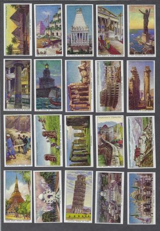Churchman World Wonders Old And Tobacco Cards Complete Set Of 50