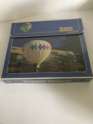 Vtg 80’s Mead Trapper Keeper Notebook With 3 Folders - Hot Air Balloon