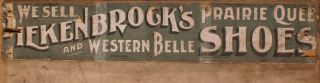 Antique Piekenbrock Shoe Trade Sign Dubuque Iowa 1890 