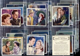 Tobacco Card Set,  Godfrey Phillips,  Famous Love Scenes,  Actor,  Actresses,  1939