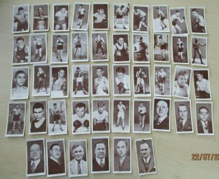 1930s Boxing Personalities Churchman Cigarette Cards 46/50
