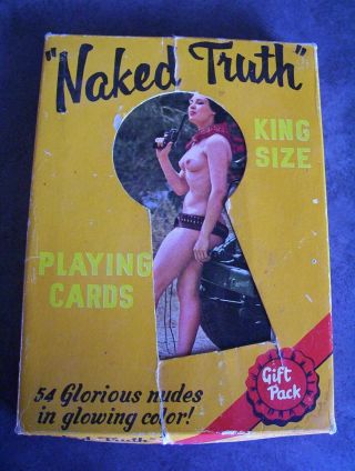 Vintage Naked Truth King Size Playing Cards Nude Pin Up Girls 5005 54 Cards