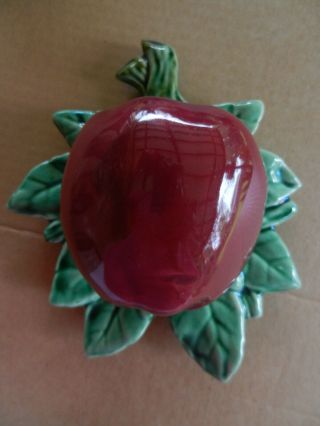 Exceptional Vintage Factory Mccoy Art Pottery Apple Wall Pocket