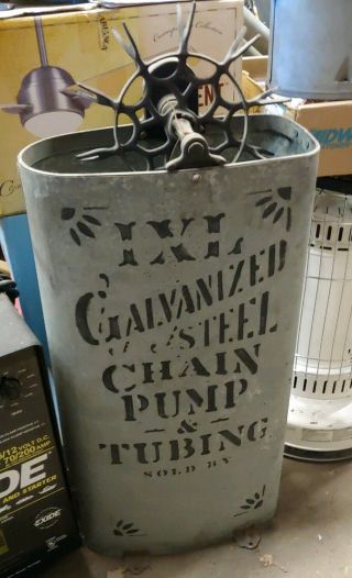 Antique Galvanized Chain Pump,  Nicest One Available On The Internet.