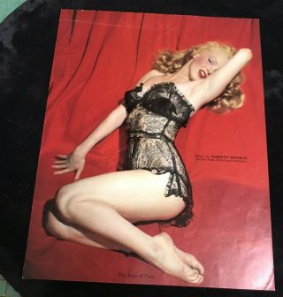 Vintage 1954 Marilyn Monroe The Lure Of Lace Calendar Photo -